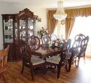 Richi Collection China Cabinet and Dining Room Table