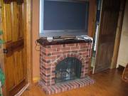faux Brick Fireplace